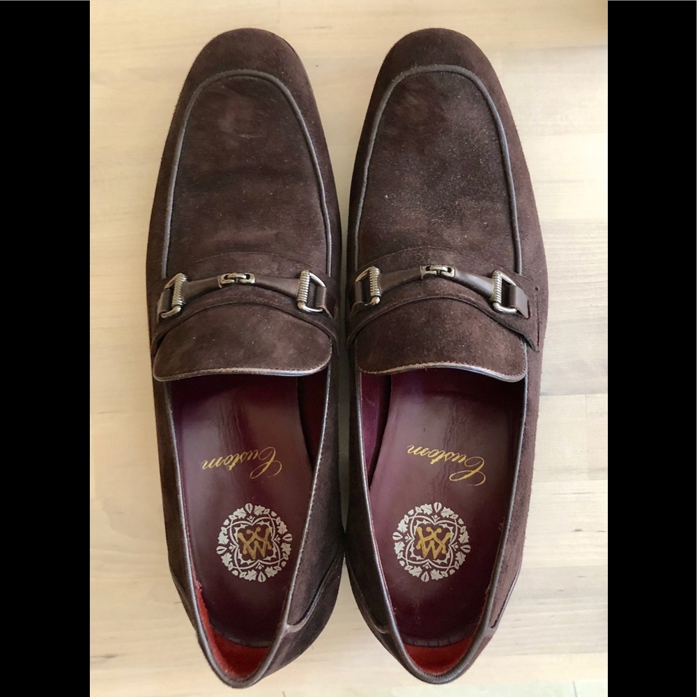 New Mezlan Poli II Suede Bot Loafers Brown size8.5